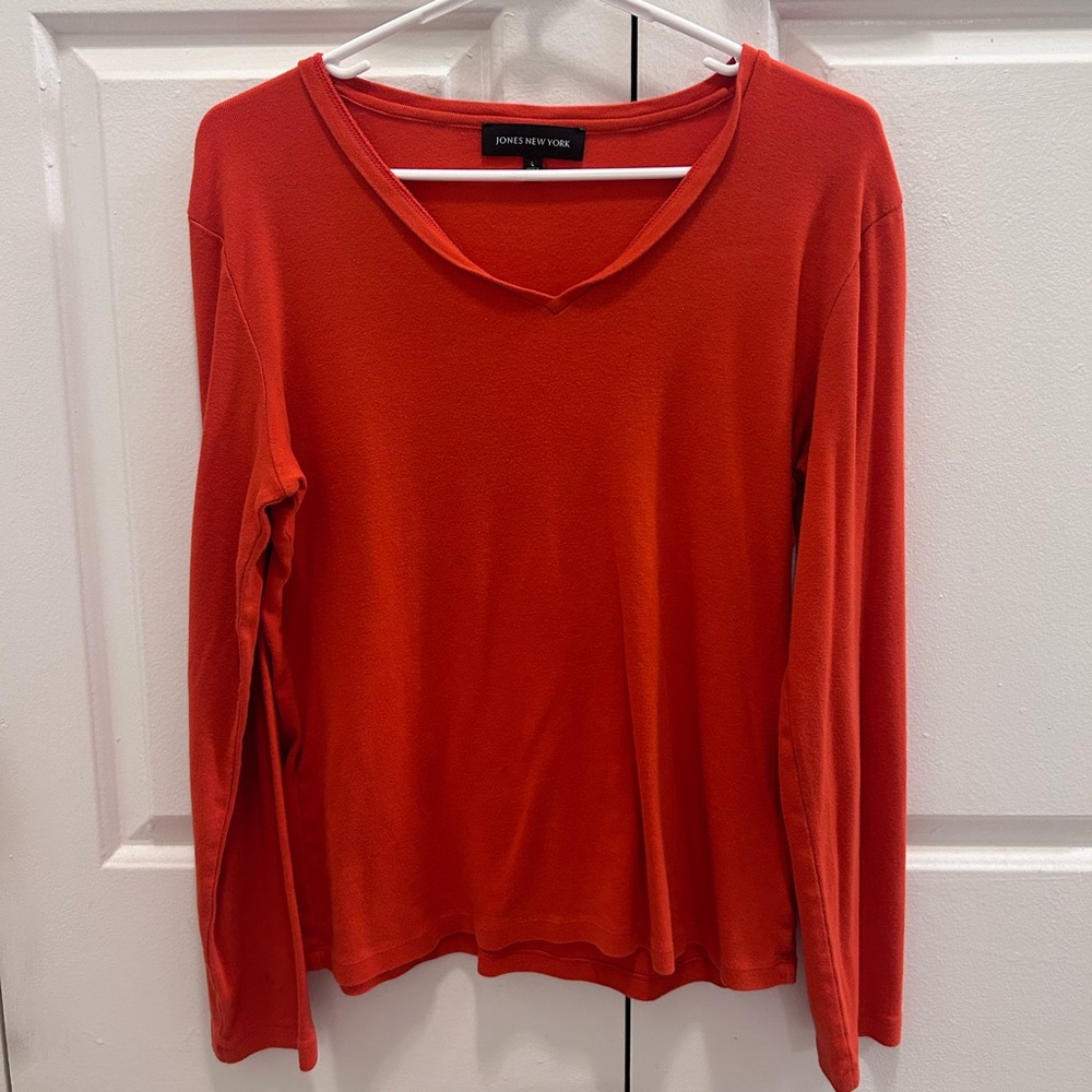 Jones New York orange long sleeve